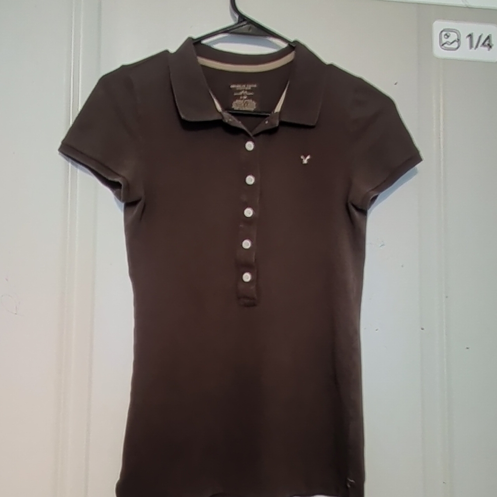 American Eagle Outfitters Women's Polo Shirt  Size Small